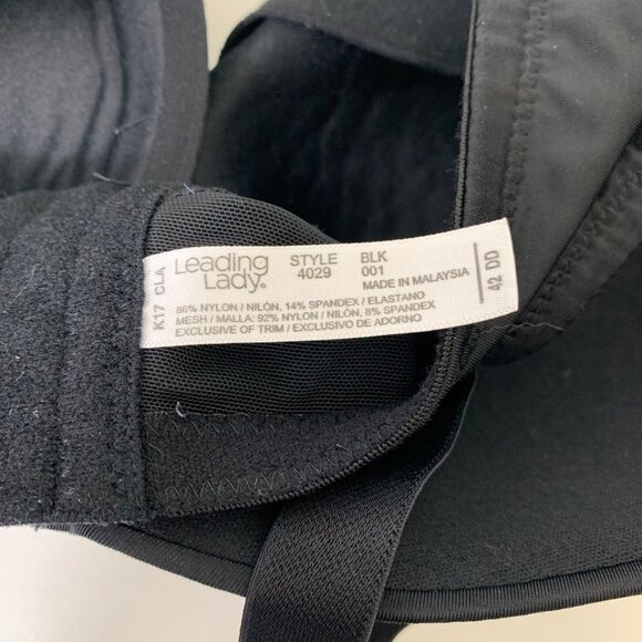 Leading Lady The Dorothy Underwire Maternity to Nursing Bra Black Size 42DD - Picture 6 of 6